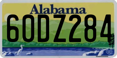 AL license plate 60DZ284