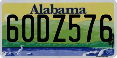 AL license plate 60DZ576