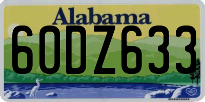 AL license plate 60DZ633
