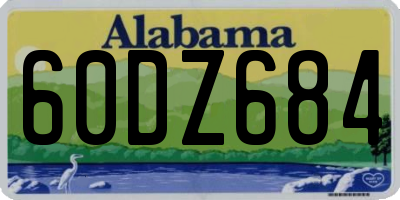 AL license plate 60DZ684