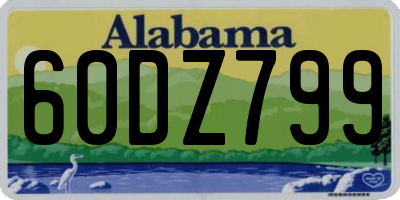 AL license plate 60DZ799