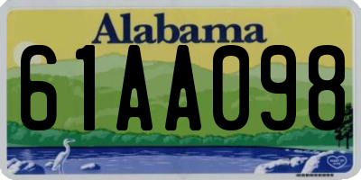 AL license plate 61AA098