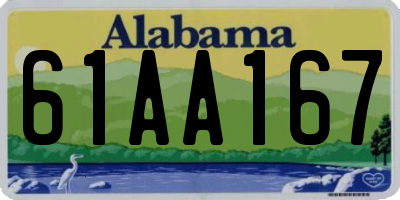 AL license plate 61AA167