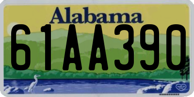 AL license plate 61AA390