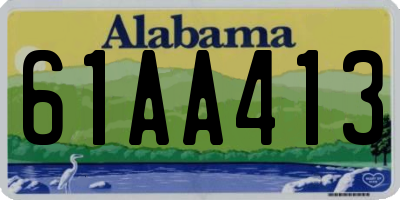 AL license plate 61AA413