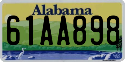 AL license plate 61AA898
