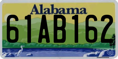 AL license plate 61AB162