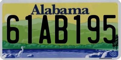 AL license plate 61AB195