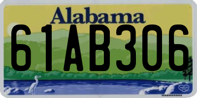 AL license plate 61AB306