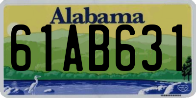 AL license plate 61AB631