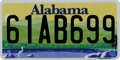 AL license plate 61AB699