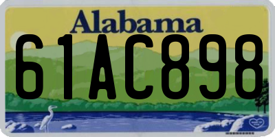 AL license plate 61AC898