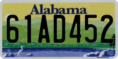 AL license plate 61AD452