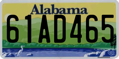 AL license plate 61AD465