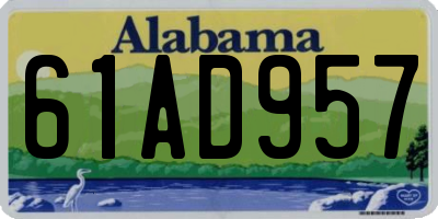 AL license plate 61AD957