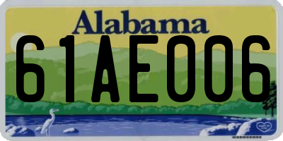 AL license plate 61AE006