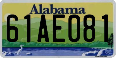 AL license plate 61AE081