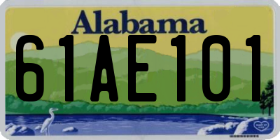 AL license plate 61AE101