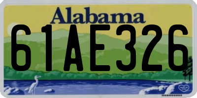 AL license plate 61AE326
