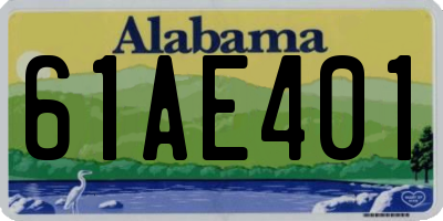 AL license plate 61AE401