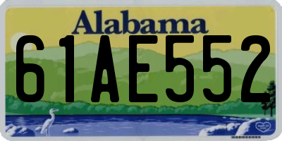 AL license plate 61AE552