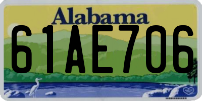 AL license plate 61AE706
