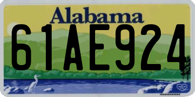 AL license plate 61AE924
