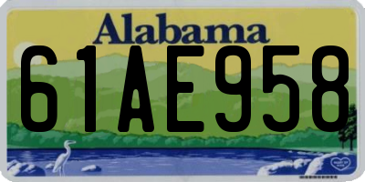 AL license plate 61AE958