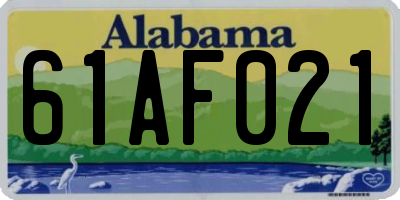 AL license plate 61AF021