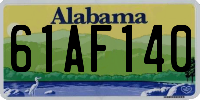 AL license plate 61AF140