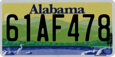 AL license plate 61AF478