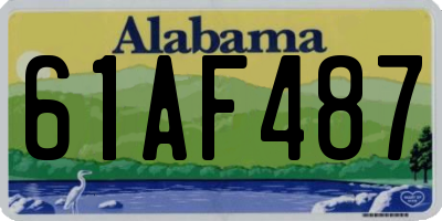 AL license plate 61AF487