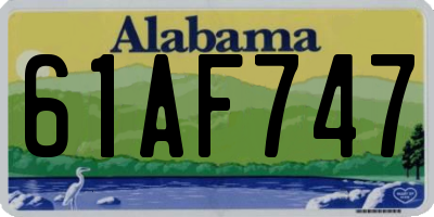 AL license plate 61AF747