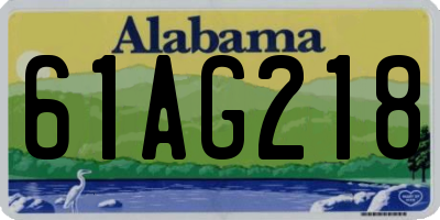 AL license plate 61AG218