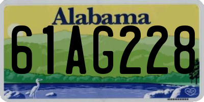 AL license plate 61AG228