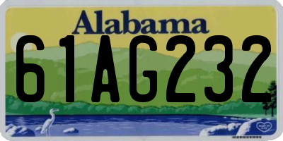 AL license plate 61AG232