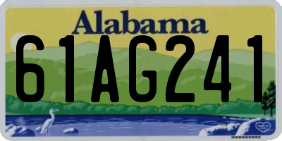 AL license plate 61AG241