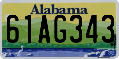 AL license plate 61AG343
