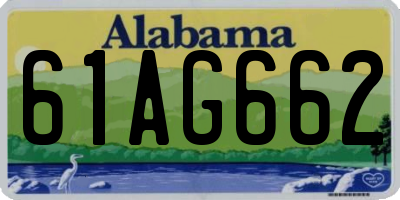 AL license plate 61AG662