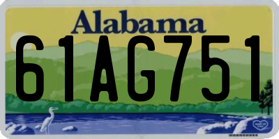 AL license plate 61AG751