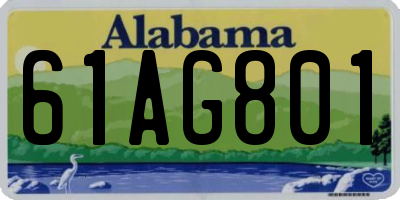 AL license plate 61AG801