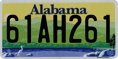 AL license plate 61AH261