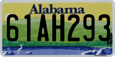 AL license plate 61AH293