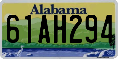 AL license plate 61AH294