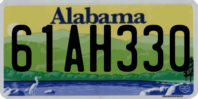 AL license plate 61AH330