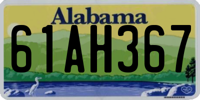 AL license plate 61AH367