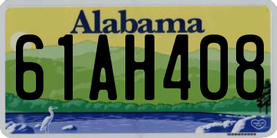 AL license plate 61AH408