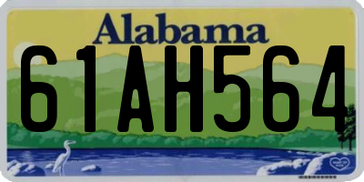 AL license plate 61AH564
