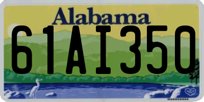 AL license plate 61AI350