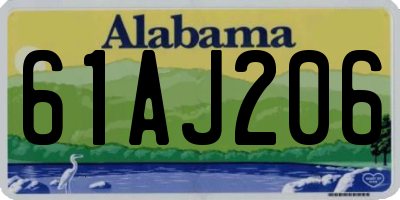 AL license plate 61AJ206